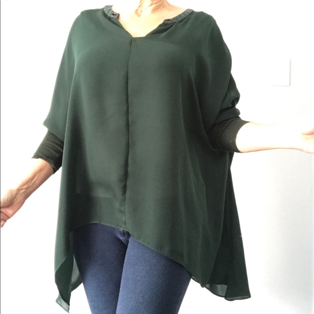 Emerald green blouse